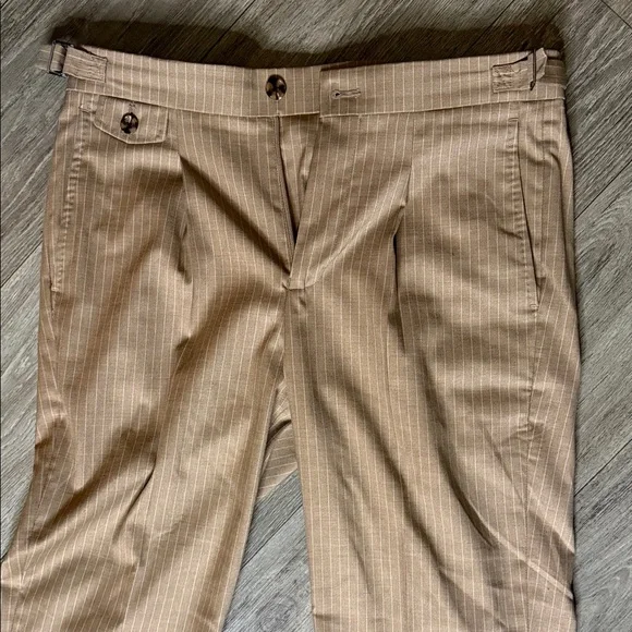 Murano Classic Beige Pinstripe Suit for Men-medium, 30x32 - Picture 8 of 13